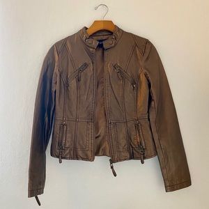 Faux leather jacket